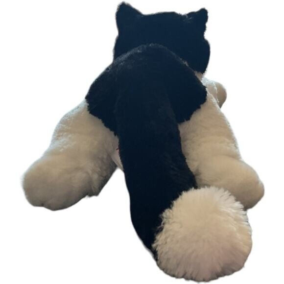 Aurora Black & White Oreo Plush Cat Stuffed Animal Toy 17" - Picture 4 of 7